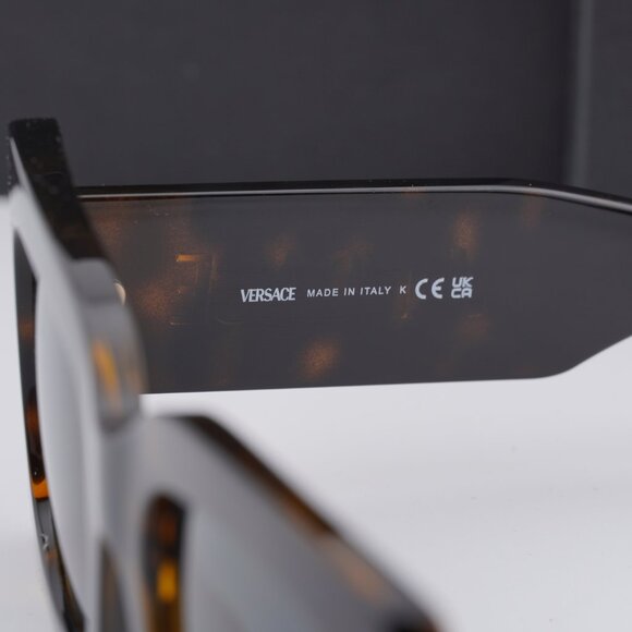 Versace VE4496U 108/87 Square Sunglasses – Havana/Dark Grey